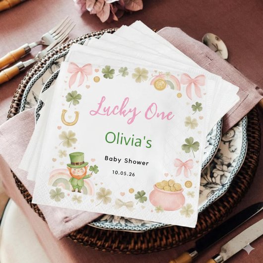 Lucky One Baby Shower Napkins – St Patrick’s Day Servet