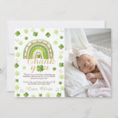 Lucky One Birthday Photo Thank You Card Kaart (Voorkant)