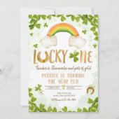 Lucky One Birthday St Patrick's 1e verjaardag Part Kaart (Voorkant)