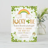 Lucky One Birthday St Patrick's 1e verjaardag Part Kaart (Staand voorkant)