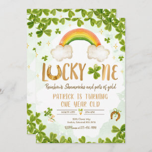 Lucky One Birthday St Patrick's 1e verjaardag Part Kaart