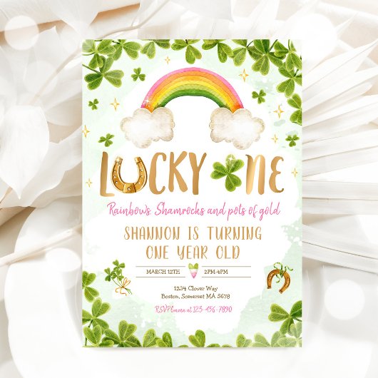 Lucky One Birthday St Patrick's 1e verjaardag Part Kaart