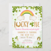 Lucky One Birthday St Patrick's 1e verjaardag Part Kaart (Voorkant)