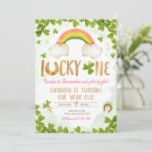 Lucky One Birthday St Patrick's 1e verjaardag Part Kaart (Staand voorkant)