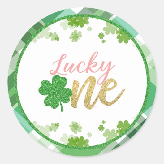 Lucky One Birthday Sticker - Girl (Voorkant)