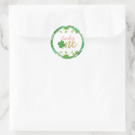 Lucky One Birthday Sticker - Girl