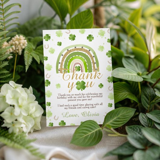 Lucky One Birthday Thank You Card Kaart