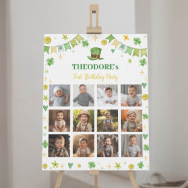 Lucky One Boy Verjaardag Foto Mijlpaal teken Poster