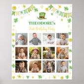 Lucky One Boy Verjaardag Foto Mijlpaal teken Poster (Voorkant)