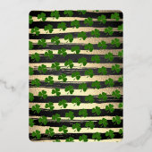 Lucky One Chalkboard 1e verjaardag Dank je wel Folie Uitnodiging (Achterkant)