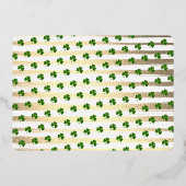 Lucky One Chalkboard 1e verjaardag Dank je wel Folie Uitnodiging (Achterkant)