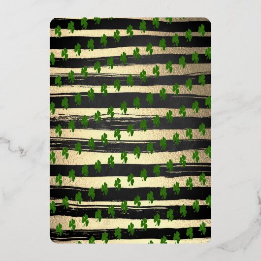 Lucky One Chalkboard 1e verjaardag Dank je wel Folie Uitnodiging (Achterkant)