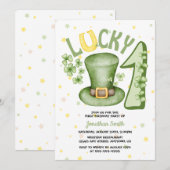 Lucky One Clover Kleurrijke Sterren Verjaardag Kaart (Voorkant / Achterkant)