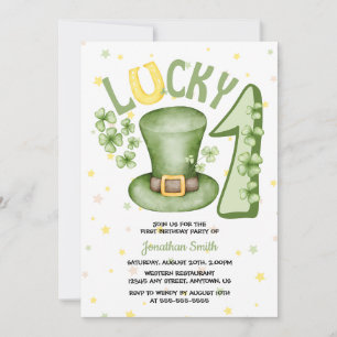 Lucky One Clover Kleurrijke Sterren Verjaardag Kaart