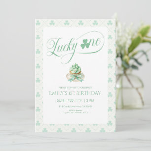 Lucky One Cupcake Eerste Verjaardag Kaart