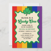 Lucky One Cute Shamrock St. Patrick's 1st Birthday Kaart (Voorkant)