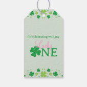 Lucky One Eerste 1e Verjaardagsfeestje Cadeaulabel (Achterkant)