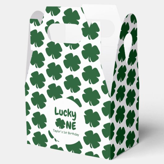 Lucky One eerste verjaardag Bedankdoosjes (Geopend)