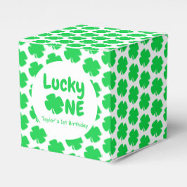 Lucky One eerste verjaardag Bedankdoosjes