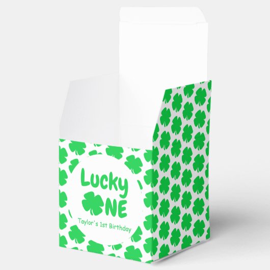 Lucky One eerste verjaardag Bedankdoosjes (Geopend)