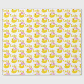 Lucky One eerste verjaardag Cadeaupapier (Vlak)