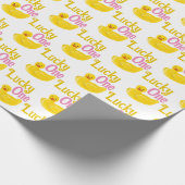 Lucky One eerste verjaardag Cadeaupapier (Hoek)