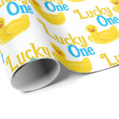 Lucky One eerste verjaardag Cadeaupapier (Rol Hoek)