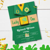 Lucky One Eerste Verjaardag Jongen Shamrock Kaart