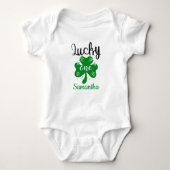 Lucky One Eerste Verjaardag Outfit St Patrick's Da Romper (Voorkant)