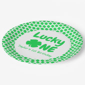 Lucky One eerste verjaardag Papieren Bordje (Gekanteld)