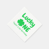 Lucky One eerste verjaardag Servet (Hoek)