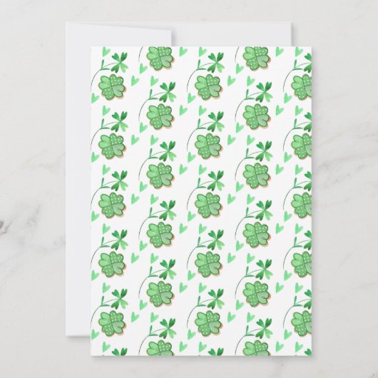 Lucky One Eerste Verjaardag Shamrock Kaart (Achterkant)