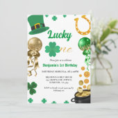 Lucky One Eerste Verjaardag St Patrick's Day Jonge Kaart (Staand voorkant)
