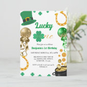 Lucky One Eerste Verjaardag St Patrick's Day Jonge Kaart (Staand voorkant)