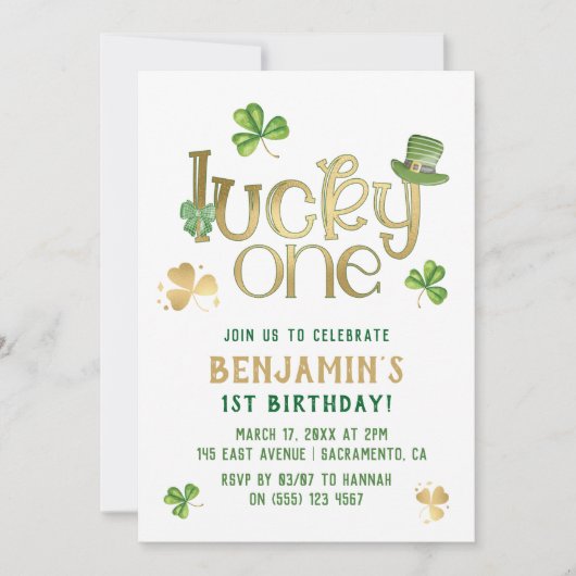 Lucky One | Eerste verjaardag van St Patrick Kaart (Voorkant)