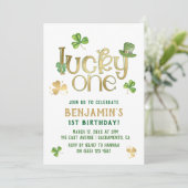 Lucky One | Eerste verjaardag van St Patrick Kaart (Staand voorkant)