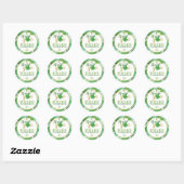 Lucky One Favor Tag - Jongen Ronde Sticker (Vel)