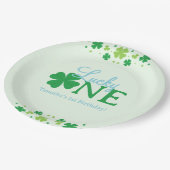 Lucky One First 1st Birthday Party Papieren Bordje (Gekanteld)