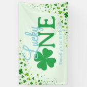 Lucky One First 1st Birthday Party Spandoek (Verticaal)
