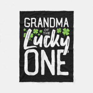 Lucky One First Birthday Grandma Family St. Patric Fleece Deken