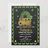 Lucky One First Birthday Invitation St Patty's Day Kaart (Voorkant)