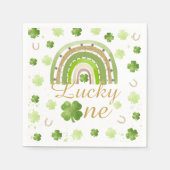 Lucky One First Birthday Napkins Servet (Voorkant)