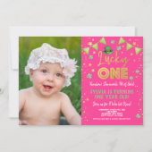 Lucky One First Birthday St Patrick's Day Foto Kaart (Voorkant)