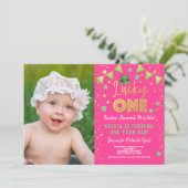 Lucky One First Birthday St Patrick's Day Foto Kaart (Staand voorkant)