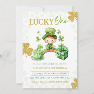 Lucky One First Birthday St Patrick's Kaart