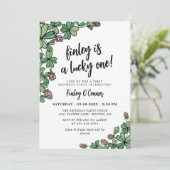 Lucky One Four Leaf Clover 1st Birthday Party Kaart (Staand voorkant)