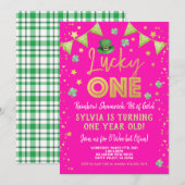 Lucky One Girl Eerste Verjaardag St Patrick's Day Kaart (Voorkant / Achterkant)