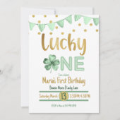 Lucky One Gold eerste verjaardag Kaart (Voorkant)