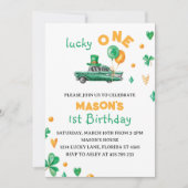 Lucky One Groene Vier Blad Klaver Verjaardag Kaart (Voorkant)