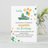 Lucky One Groene Vier Blad Klaver Verjaardag Kaart (Staand voorkant)